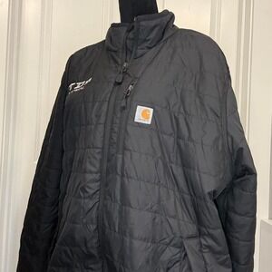Carhartt Quilted Insulated Jacket Black Relaxed Fit XL Workwear